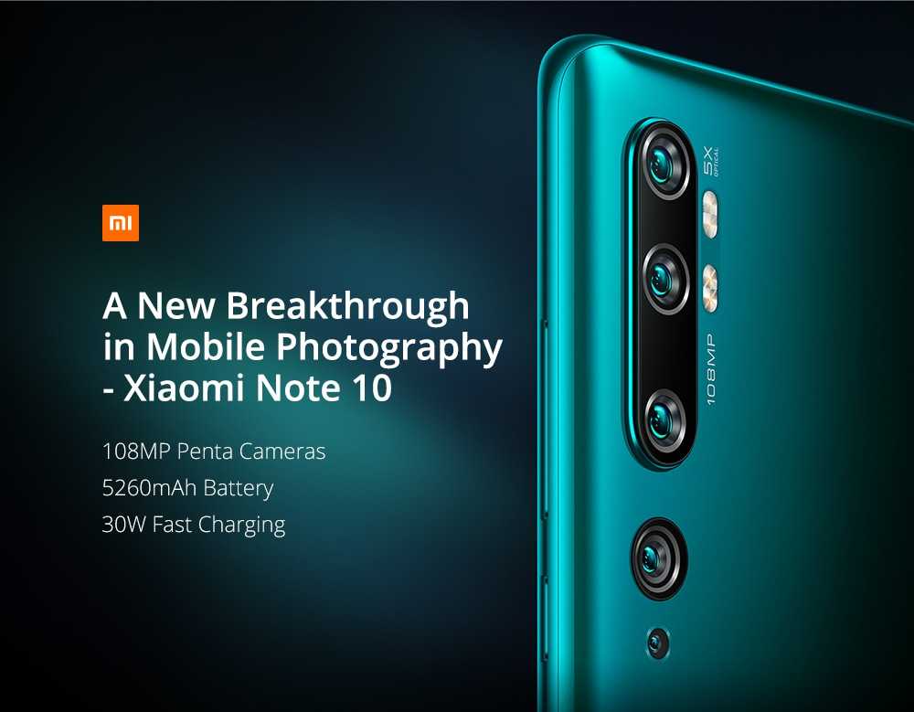 Xiaomi Note 10 108MP Penta Camera Smartphone Wholesale