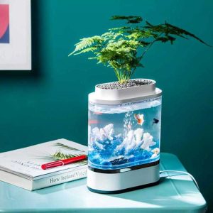 Xiaomi mijia Geometry Mini Fish Tank USB Charging Self-cleaning Aquarium