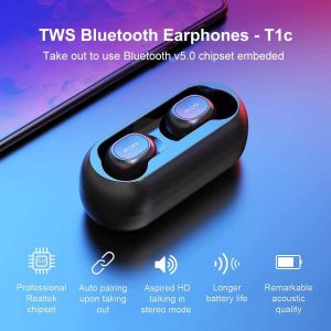 QCY T1C True Wireless Bluetooth Earphones Global Black NEW Wholesale