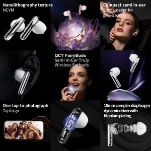 QCY T21 FairyBuds Earphone - Lady True Wireless Earbuds