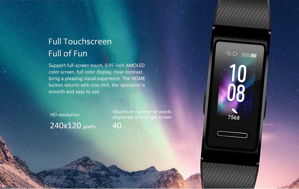 Pulsera de movimiento del oxímetro Huawei 4Pro con pantalla táctil completa y diversión Huawei Band 4 Pro