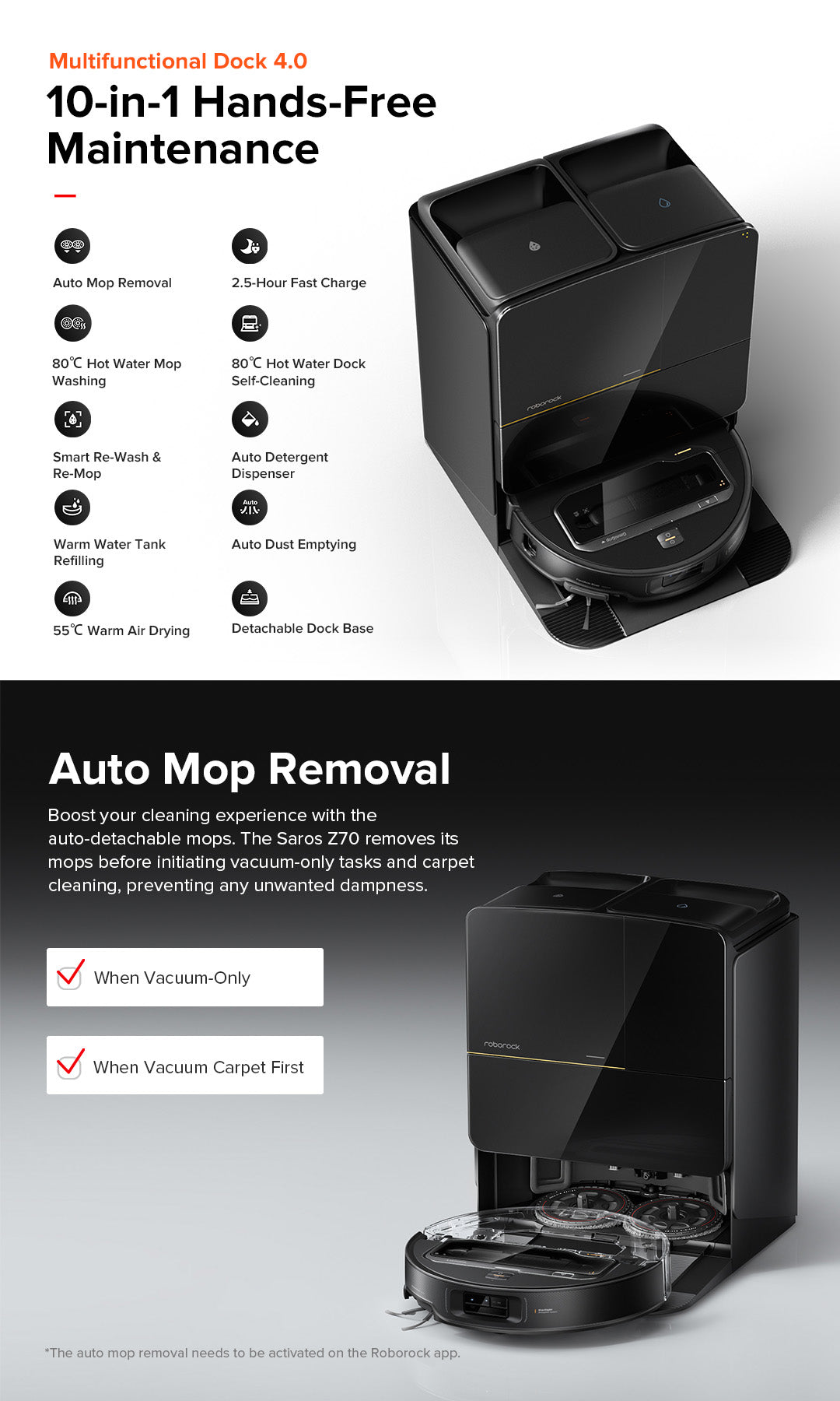 Roborock Saros Z70 Robotic Vacuum