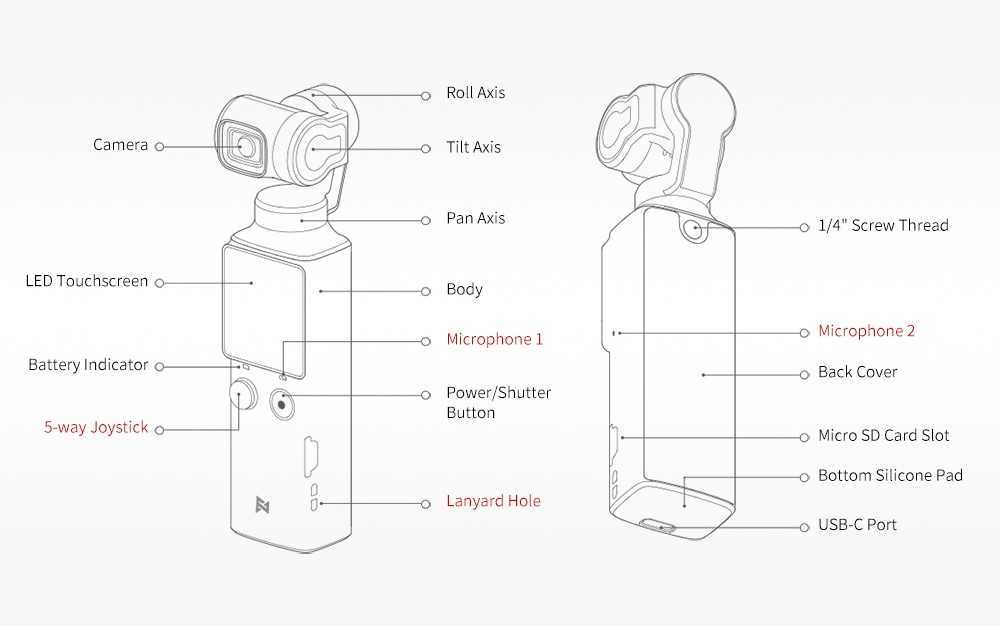 FIMI PALM 3-Axis 4K HD Handheld Gimbal Camera 128°