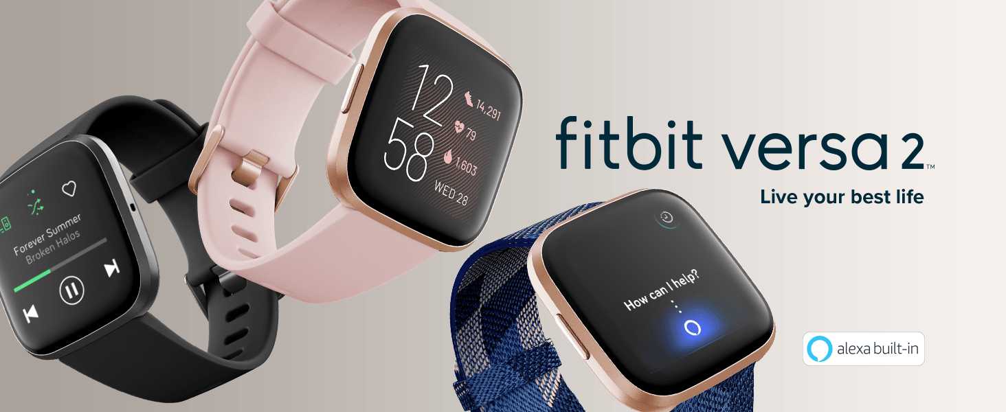 fitbit Versa 2 watches with different screens