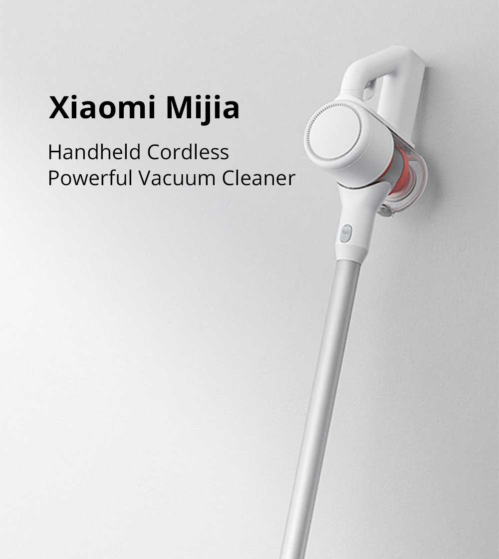 Xiaomi Mijia Handheld Cordless Powerful Vacuum Cleaner 23000 PA Suction Anti-winding Hair Mite Cleaning Global Version - White