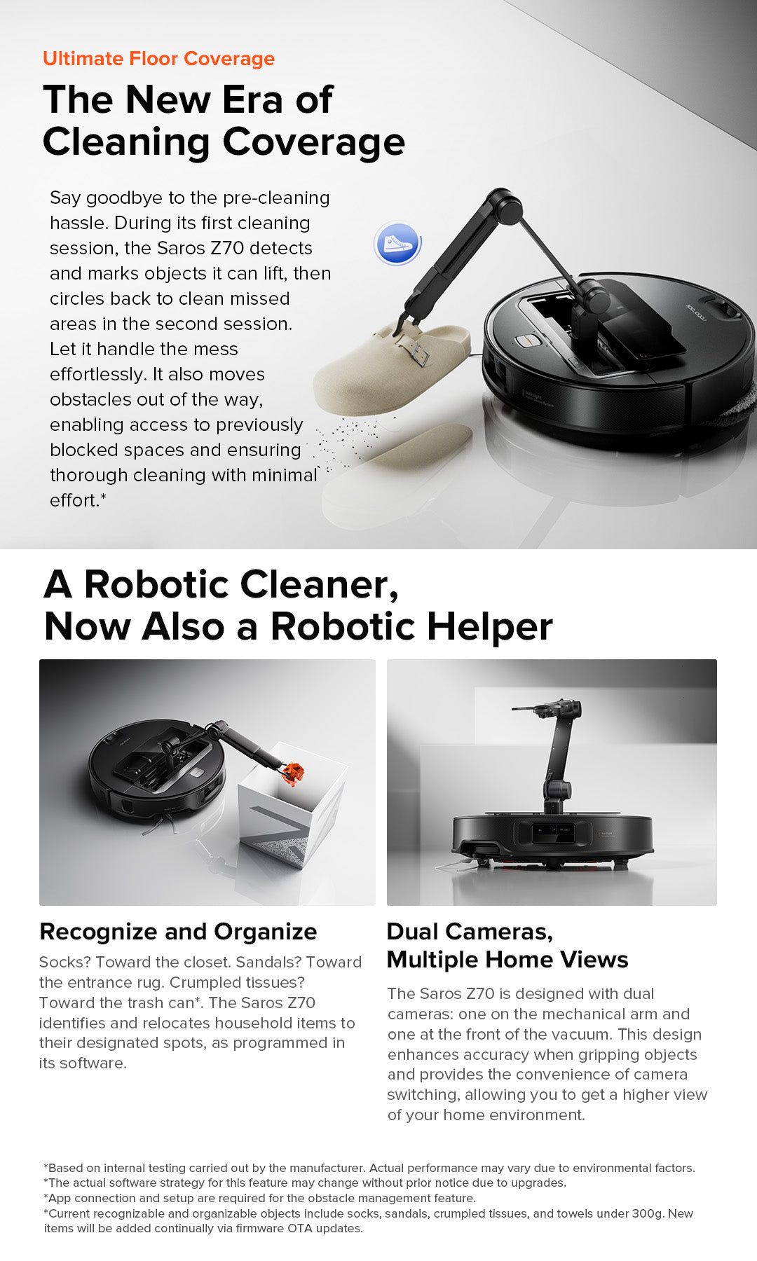 Roborock Saros Z70 Robotic Vacuum