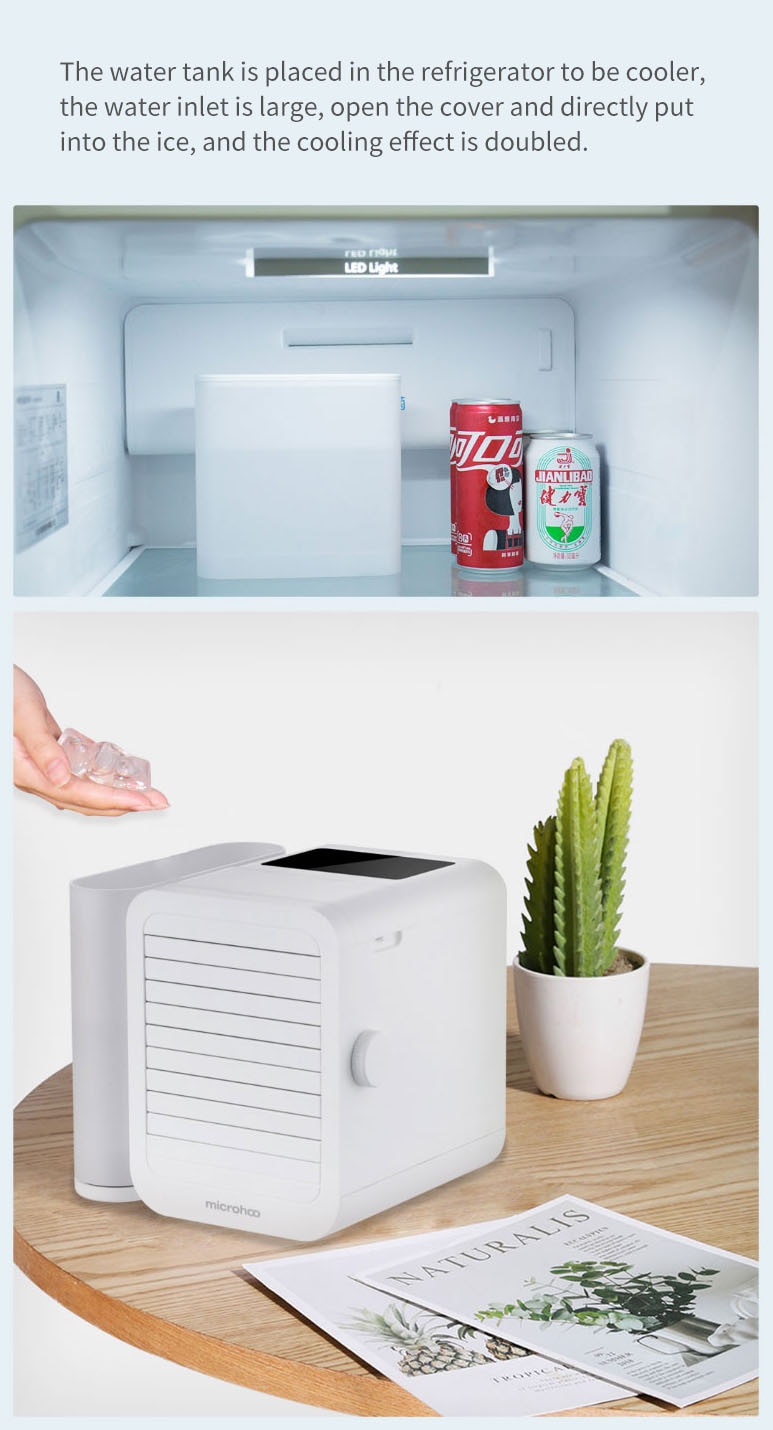 Microhoo Mini Portable Air Conditioner Water Cooling Fan Wholesale