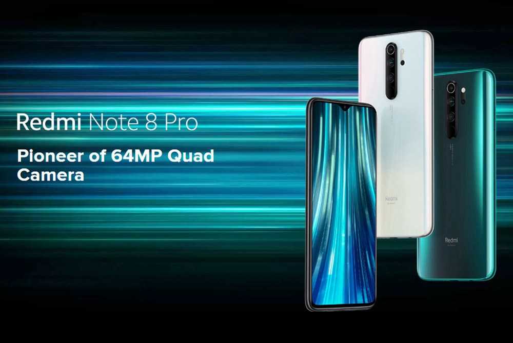 Xiaomi Redmi Note 8 Pro 6.53 Inch 4G LTE Smartphone MTK Helio G90T 6GB 128GB 64.0MP+8.0MP+2.0MP+2.0MP Quad Rear Cameras MIUI 10 Type-C Fingerprint ID Global Version - White