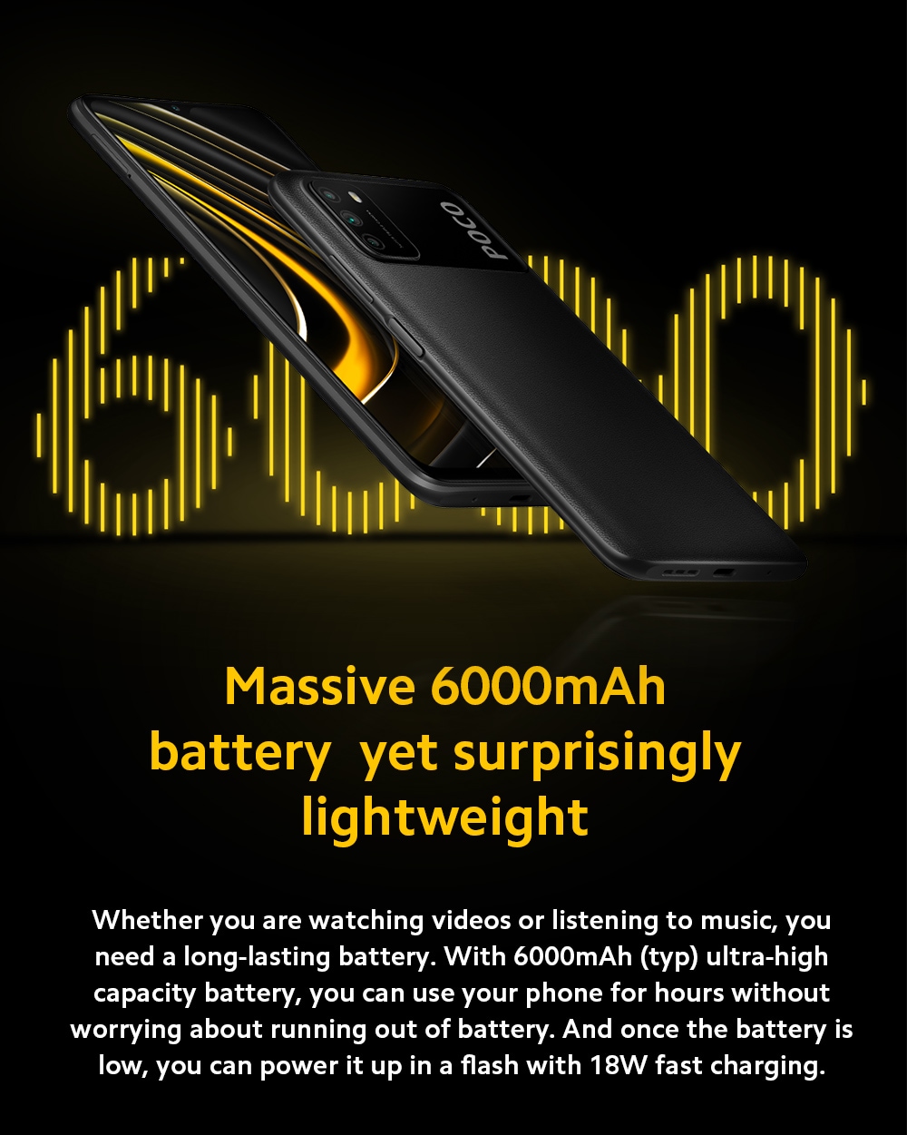 Batería para teléfono inteligente Xiaomi Poco M3 4G Xiaomi Poco M3 Smart Phone 4G Snapdragon 662