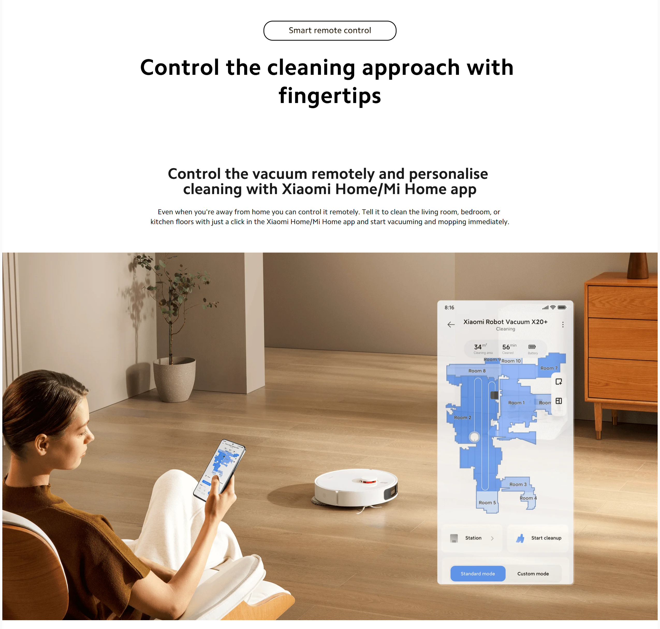 Xiaomi Robot Vacuum X20+ 6 Rugas Xiaomi Robot Vacuum X20+