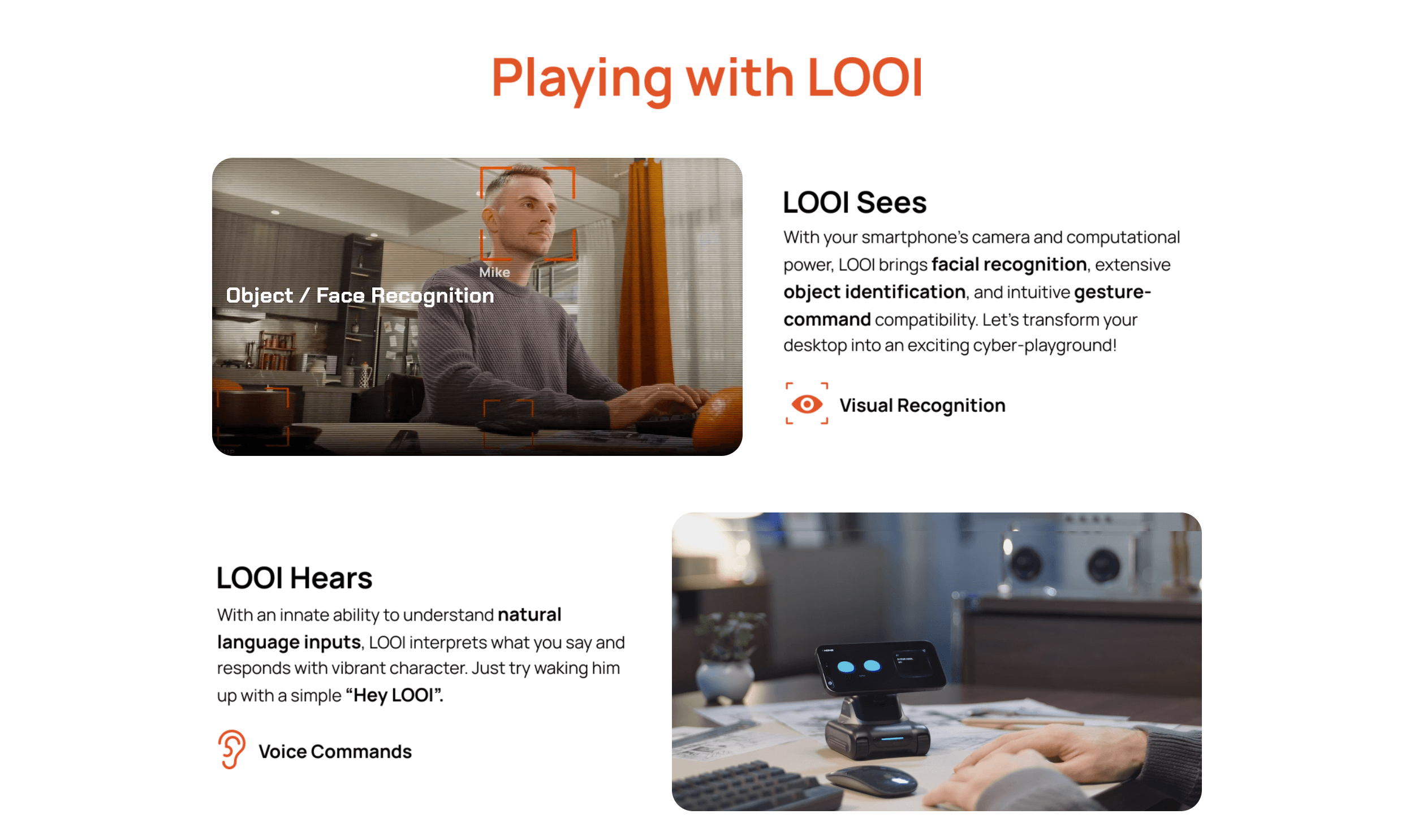 LOOI Robot-Turn Your Smartphone into a Desktop Robot