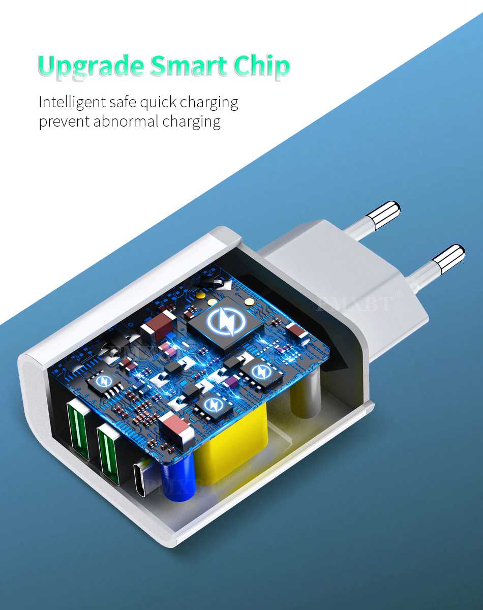 روكاس Xiaomi 2 Port USB QC 30 36W Fast Charger
