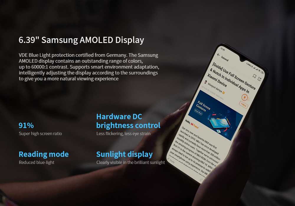 Xiaomi Mi 9 Lite 4G Phablet 6.39 بوصة MIUI 10 Qualcomm Snapdragon 710 ثماني النواة 2.2 جيجا هرتز 6 جيجا بايت رام 64 جيجا بايت روم 48.0 ميجابكسل + 8.0 ميجابكسل + 2.0 ميجابكسل كاميرا خلفية بطارية 4030 مللي أمبير في الساعة Xiaomi 9 Lite Smartphone Wholesale