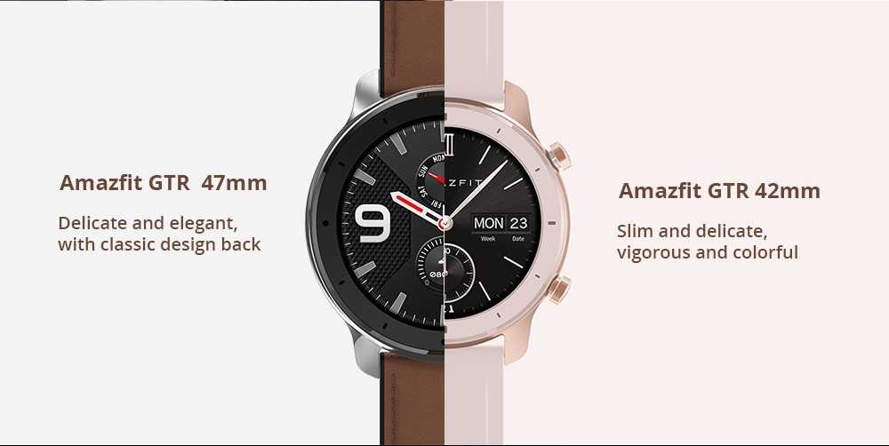 Умные часы AMAZFIT GTR, 42 мм, глобальная версия (продукт экосистемы Xiaomi), черный корпус из алюминиевого сплава, 42 мм AMAZFIT GTR 42mm Smart Watch Global Version (Xiaomi Ecosystem Product) - Black 42mm Aluminum Alloy Case