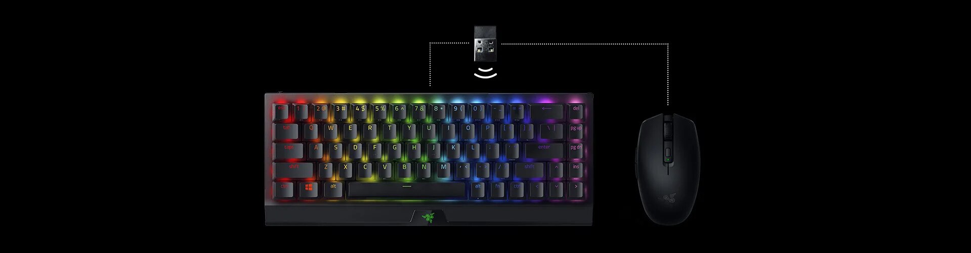 Razer BlackWidow V3 Mini HyperSpeed - Phantom Edition Keyboards