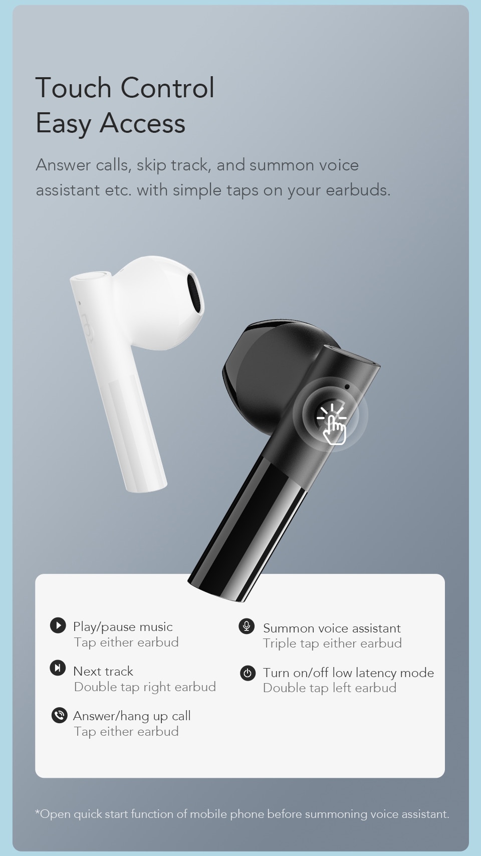 Haylou GT6 Automatic Pairing Bluetooth 5.2 Earphones