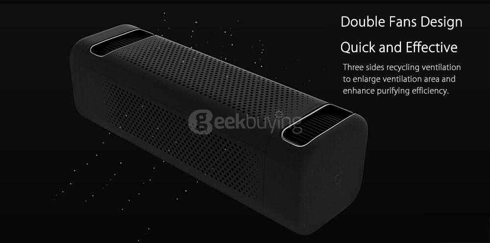 Original Xiaomi Car Air Cleaner Bluetooth 4.1 Air Purifier Freshener Smart Phone Remote Control - Black