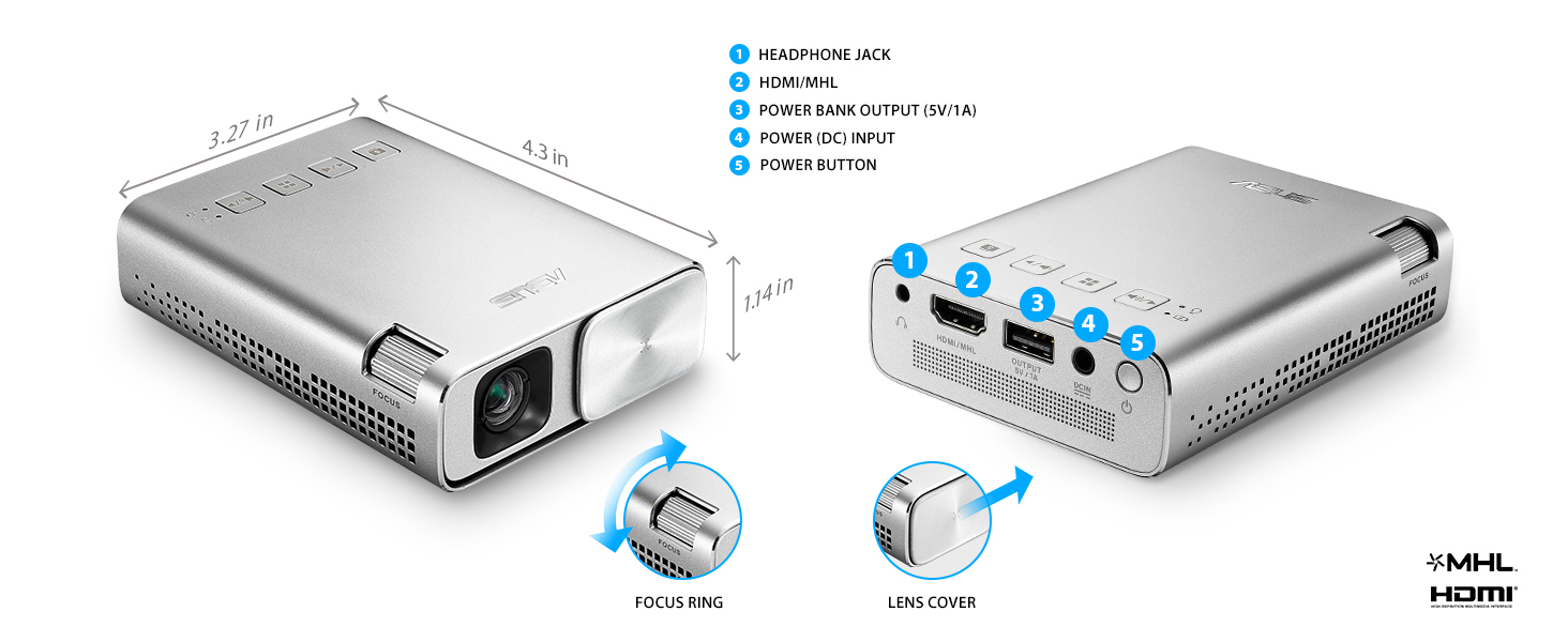 ASUS ZenBeam E1 Portable Mini Projector