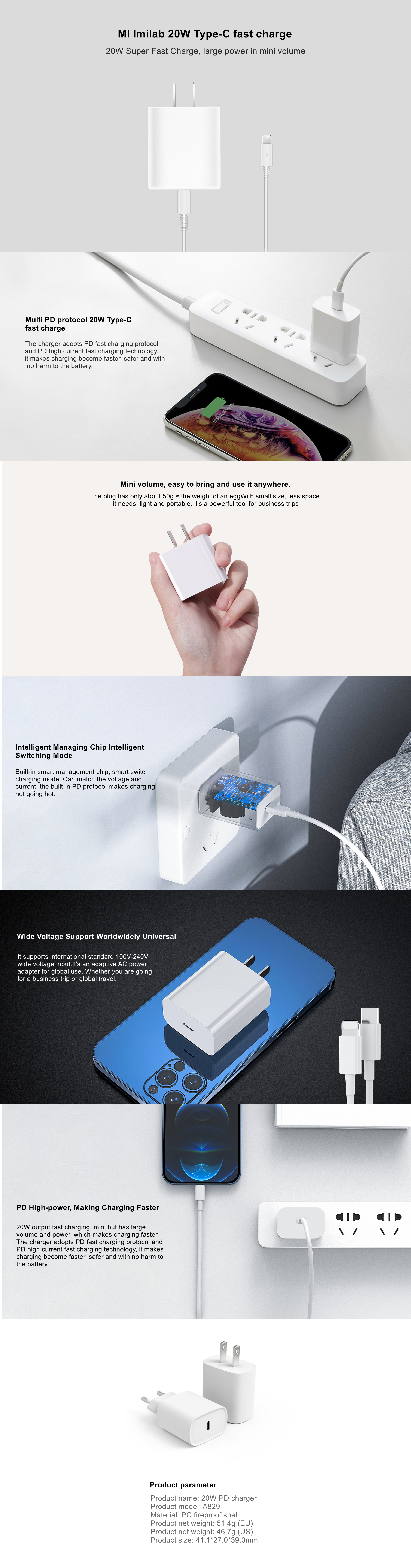 Mi Imilab 20W Type-C Fast Charger