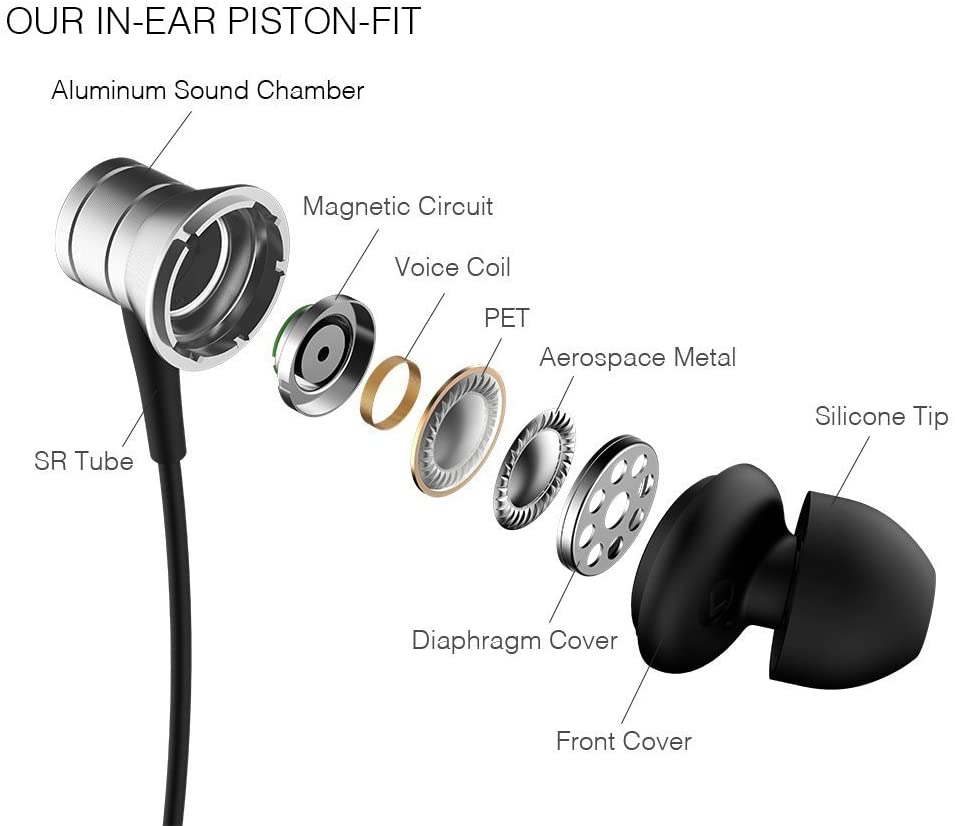 1MORE Piston Fit In Ear Headphones GrayBluePinkSilver
