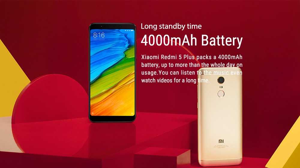 Xiaomi Redmi 5 Plus 5.99 Inch 4G LTE Smartphone 18:9 Full Screen MIUI 9 4GB 64GB Snapdragon 625 Octa Core 12.0MP Cam - Rose Gold