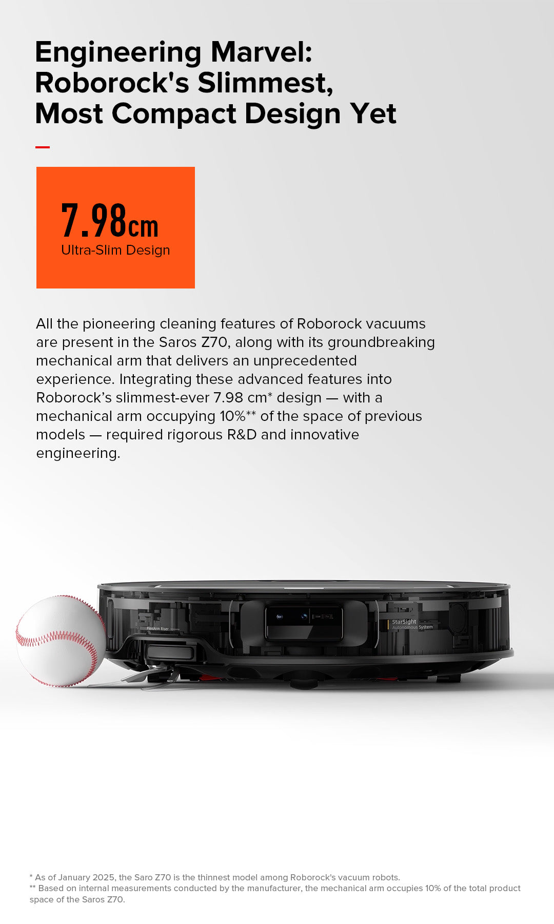 Roborock Saros Z70 Robotic Vacuum