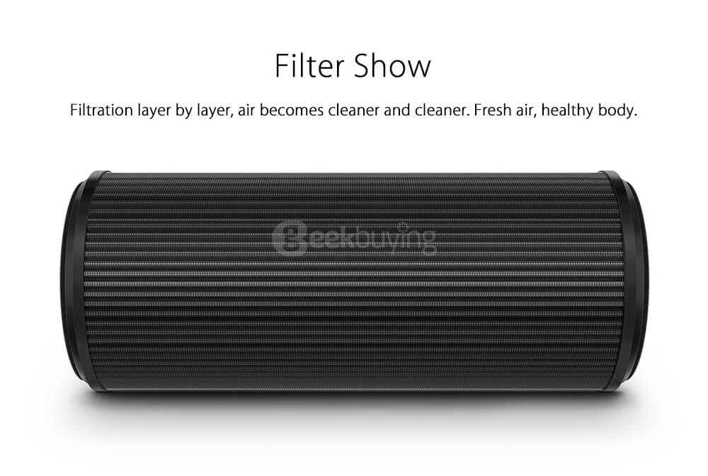 Original Xiaomi Car Air Cleaner Bluetooth 4.1 Air Purifier Freshener Smart Phone Remote Control - Black