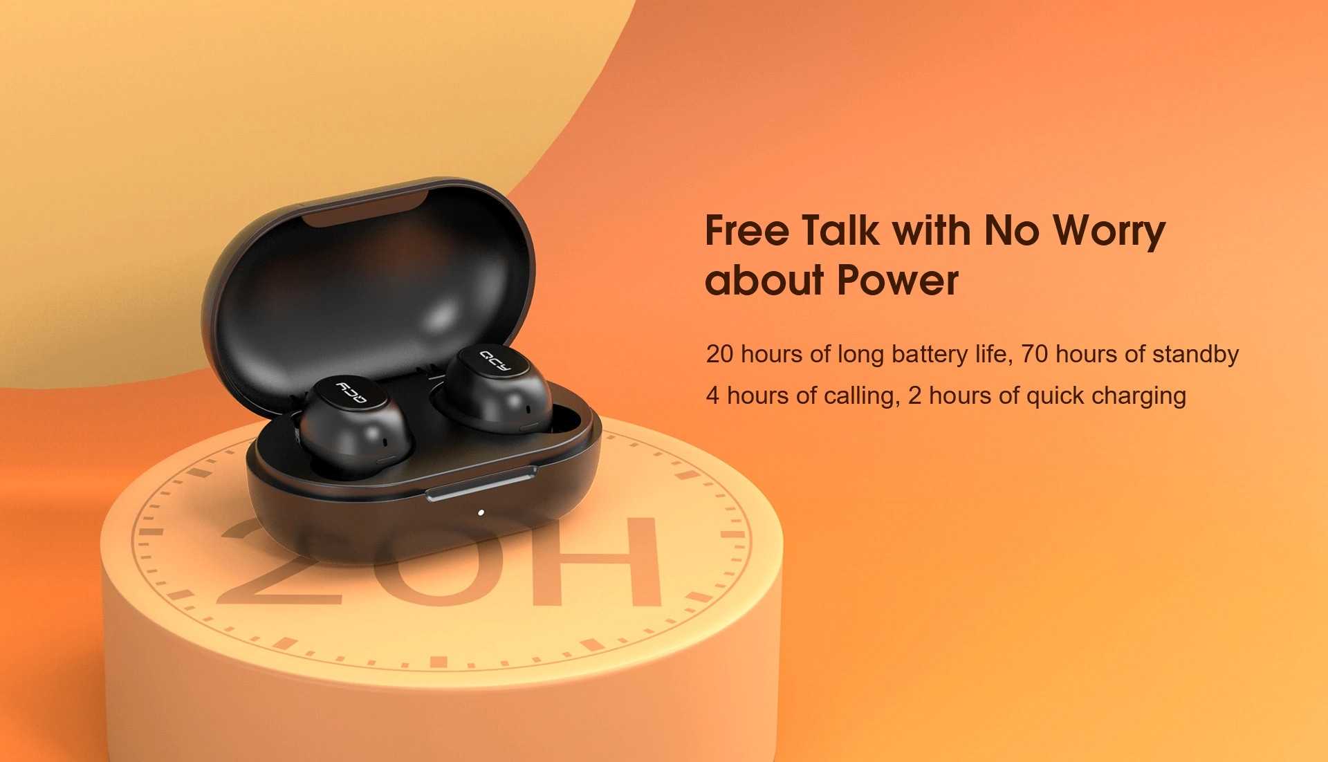 New QCY T9S TWS bluetooth 5.0 Earphone