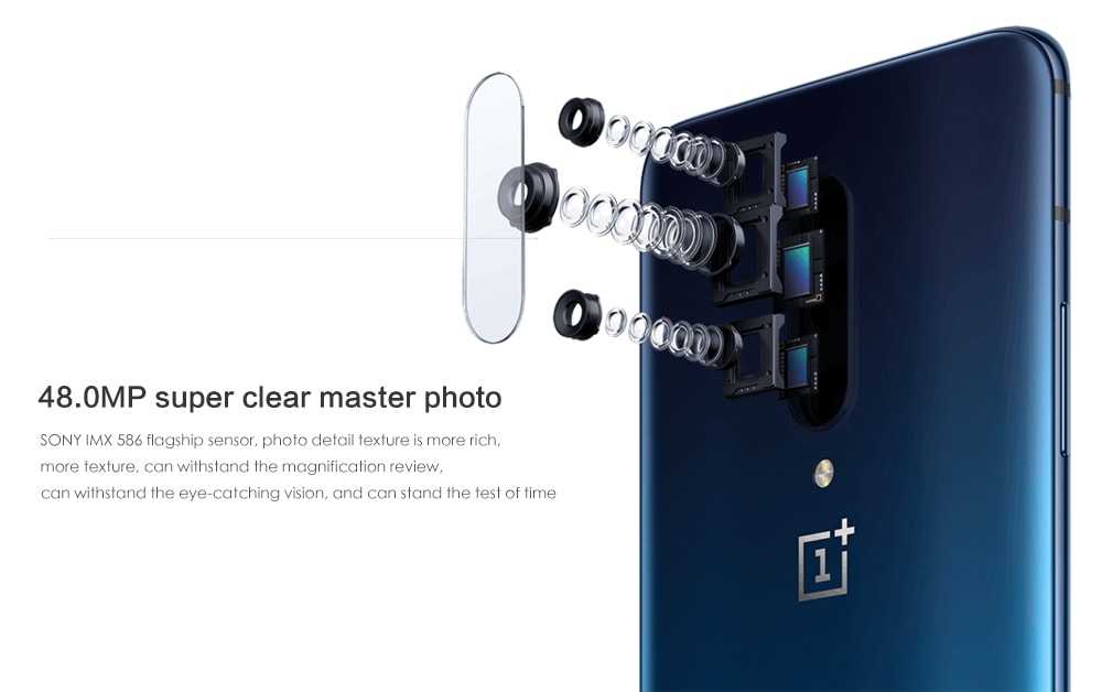 OnePlus 7 Pro 4G Phablet 6.67 inch Android 9.0 Snapdragon 855 Octa Core 2.84GHz 8GB RAM 256GB ROM 48.0MP + 16.0MP + 8.0MP Rear Camera 4000mAh Battery - Gray