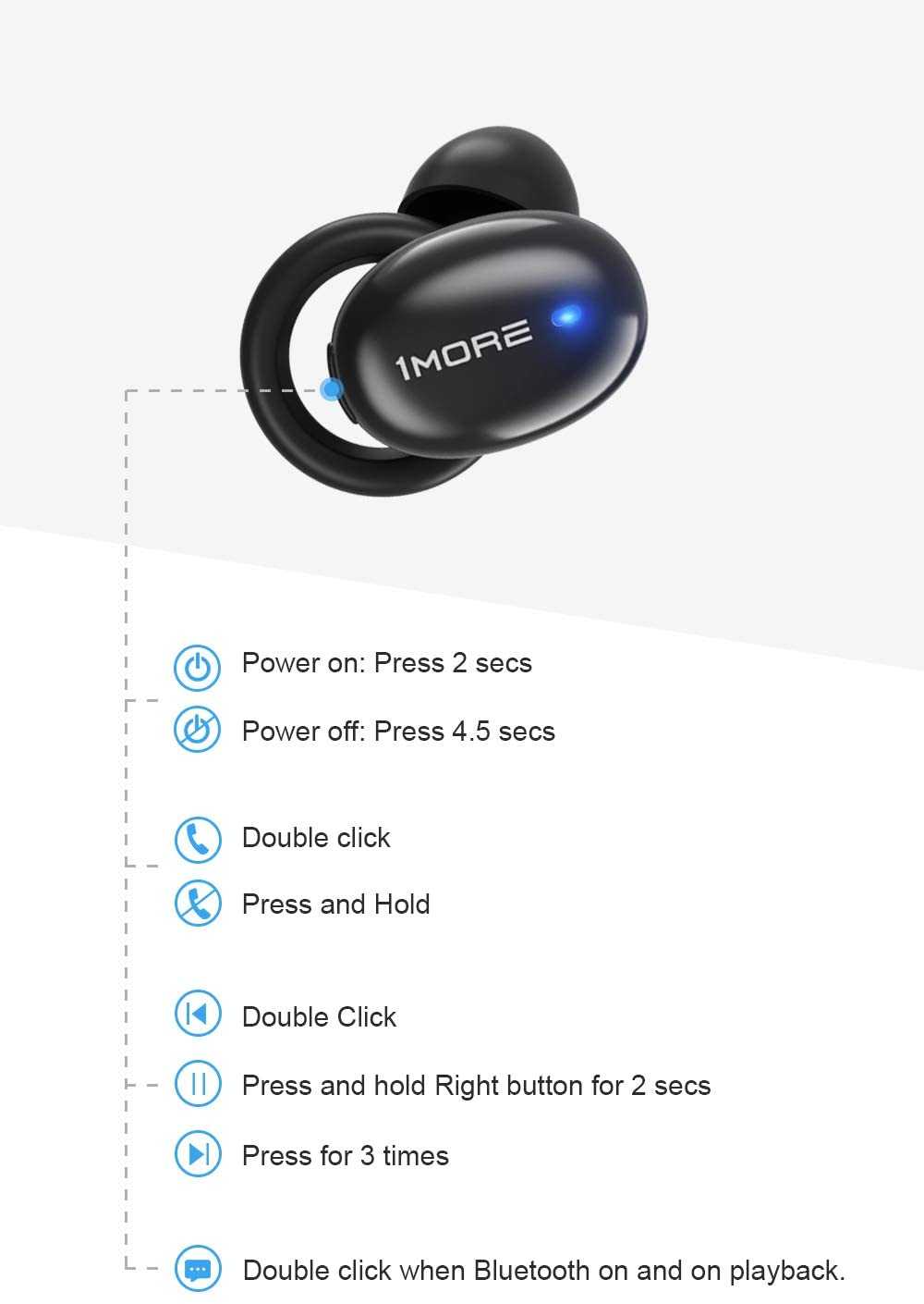 1MORE Stylish True Wireless Headphones I BlackGreenPinkGold