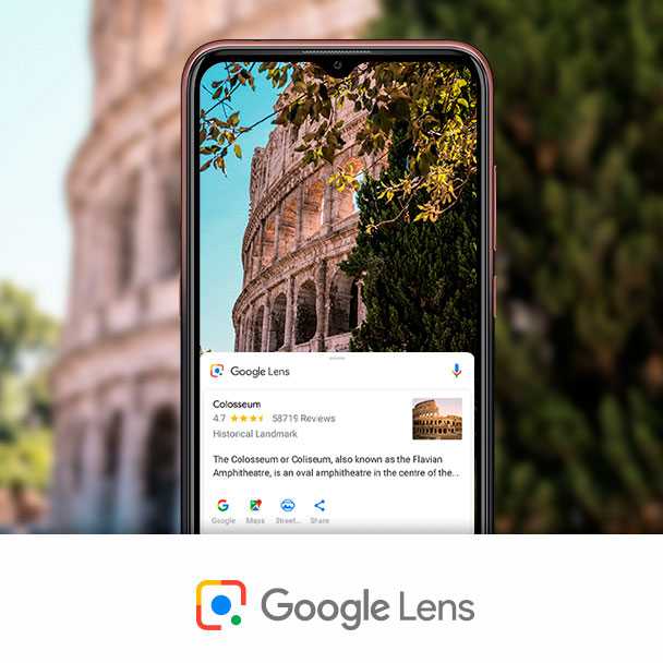 Google Lens use exemple at Colosseum in Rome