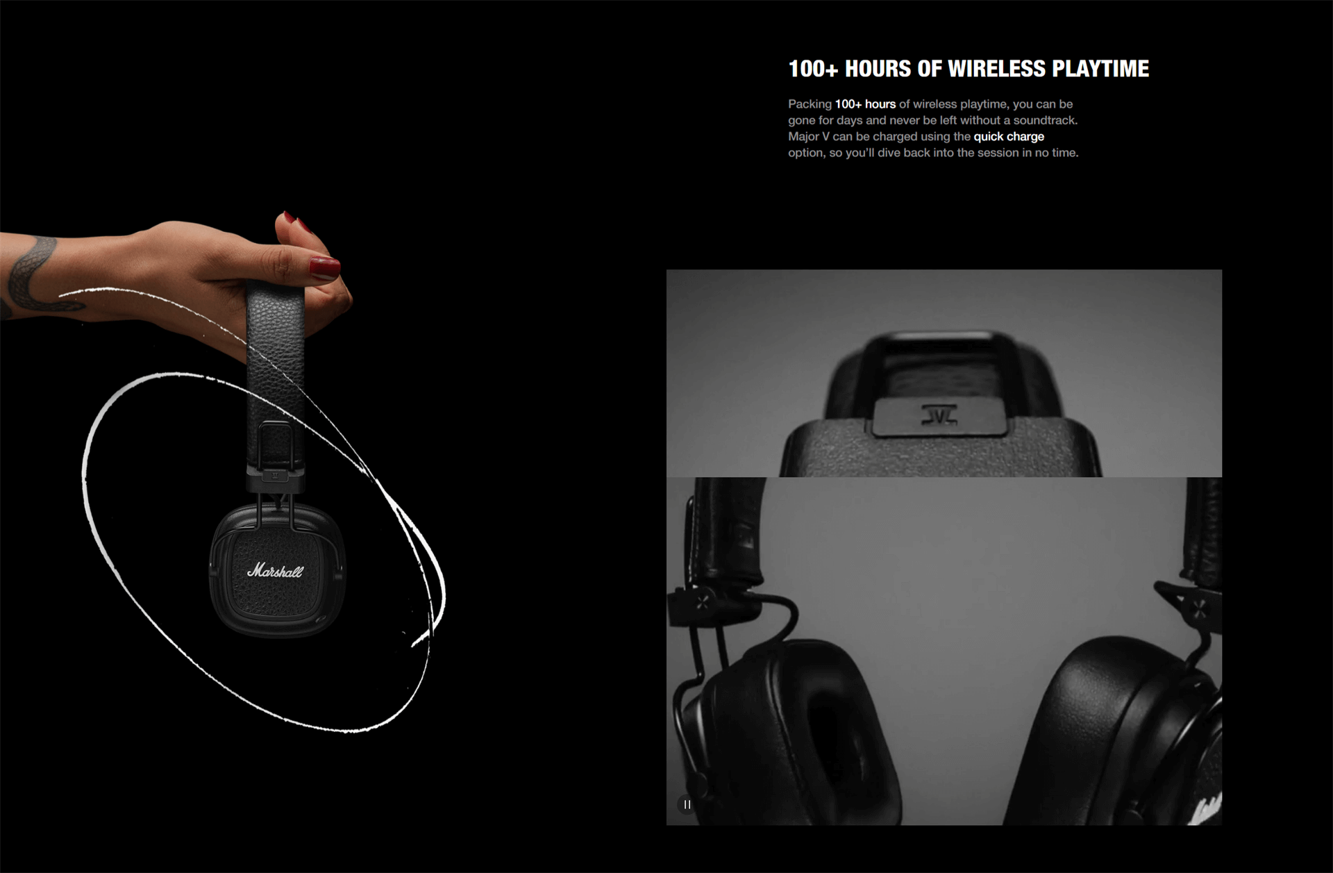 سماعات بلوتوث مارشال ميجور في 3 روكاس Marshall Major V Bluetooth Headphones