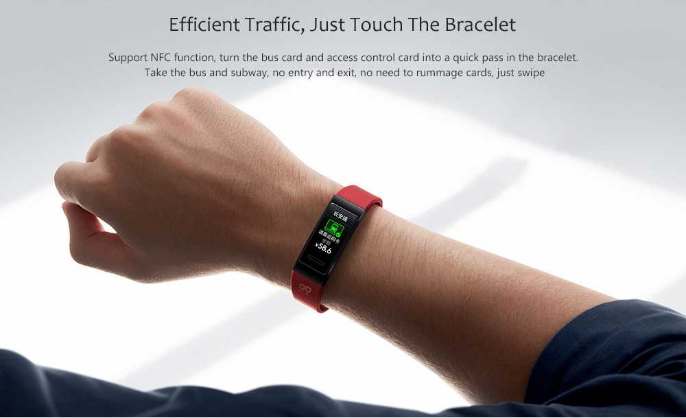 Pulsera de movimiento del oxímetro Huawei 4Pro Tráfico eficiente, solo toque la pulsera Huawei Band 4 Pro