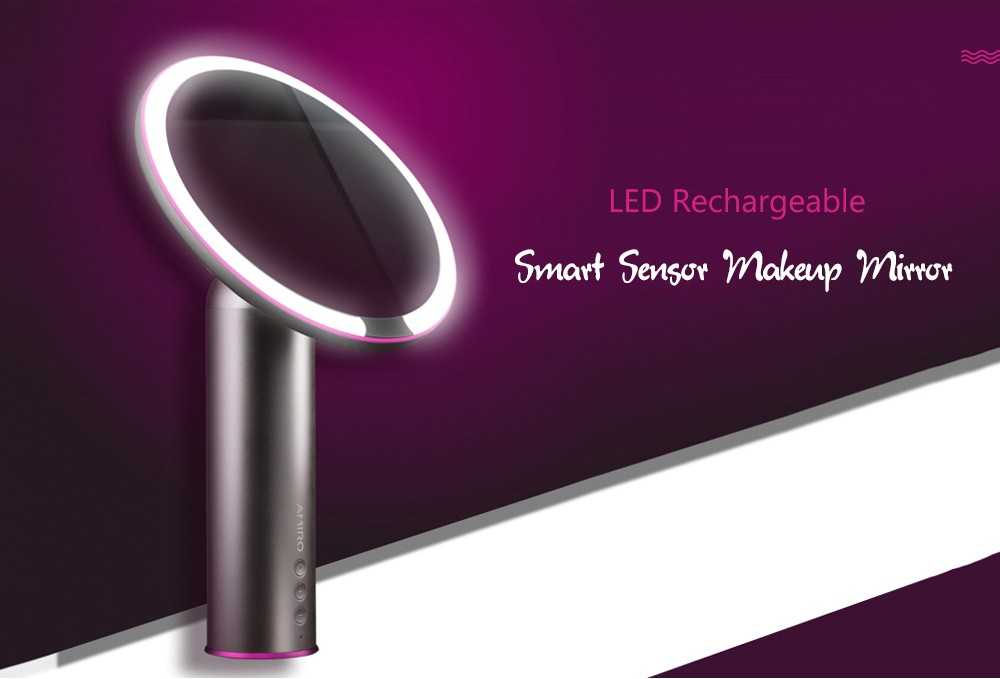 Espejo de maquillaje con sensor inteligente con luz LED AMIRO de Xiaomi youpin XiaoMi AMIRO O-Series Cosmetic Mirrors-Rechargeable