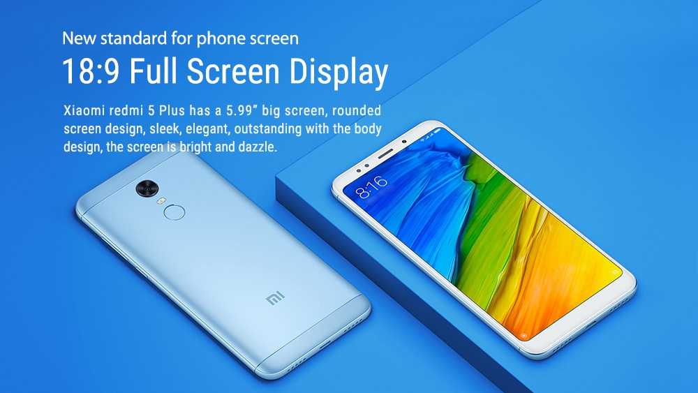 Xiaomi Redmi 5 Plus 5.99 Inch 4G LTE Smartphone 18:9 Full Screen MIUI 9 4GB 64GB Snapdragon 625 Octa Core 12.0MP Cam - Rose Gold