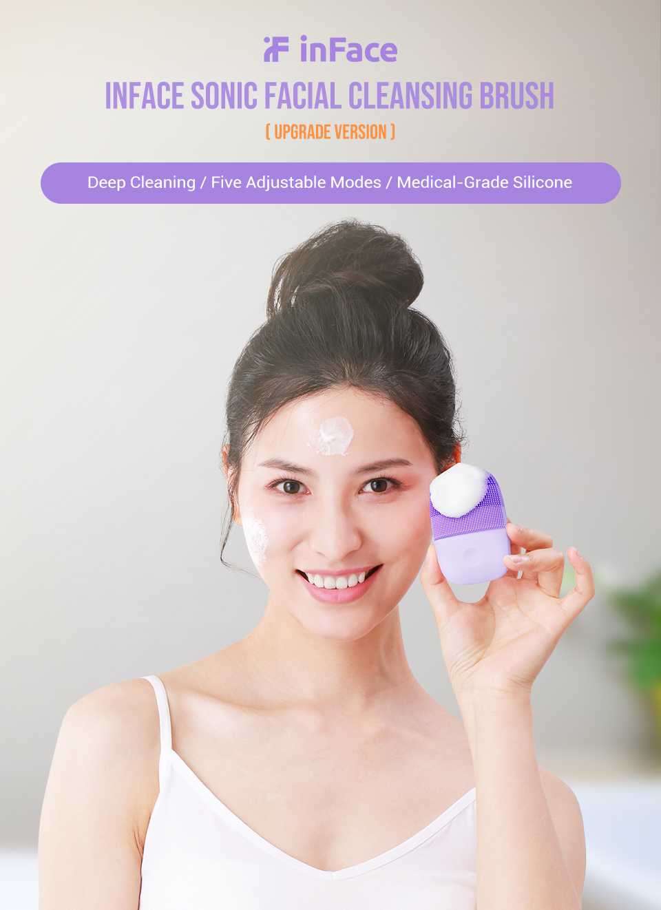 Inface Facial Cleansing Brush Upgrade Version Mijia Electric Sonic Face Brush