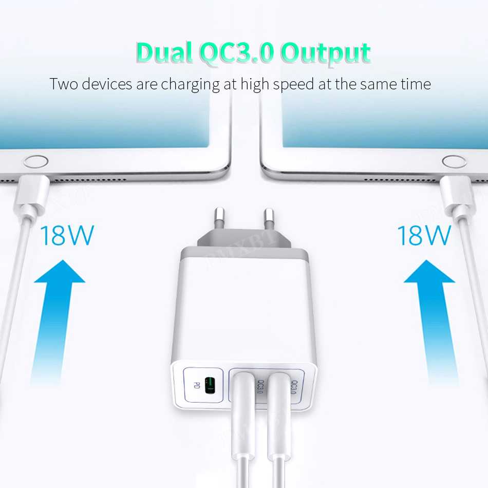 روكاس Xiaomi 2 Port USB QC 30 36W Fast Charger