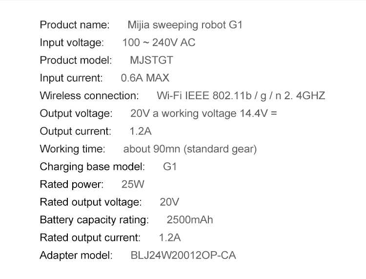 Xiaomi Mijia G1 Robot Vacuum Cleaner