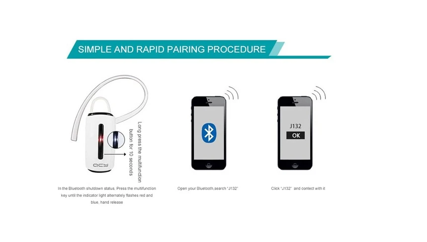 QCY J132 Wireless Bluetooth Earphone