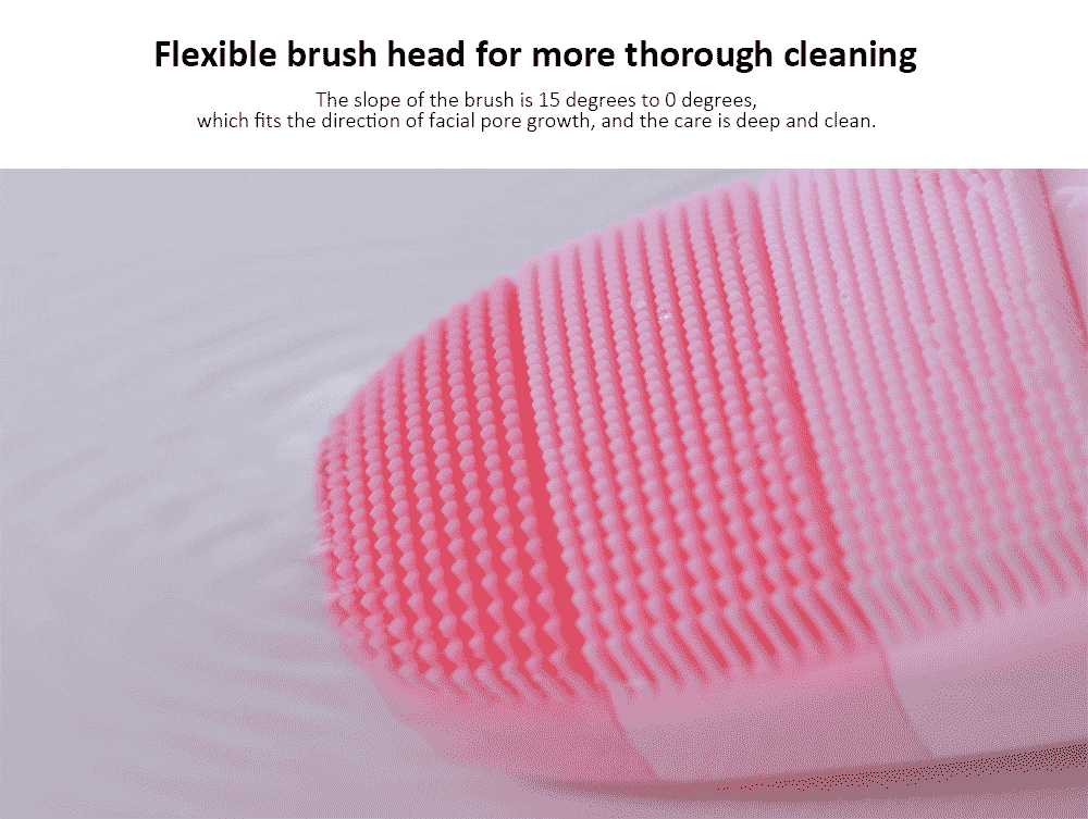 inFace MS - 2000 Adjustable Waterproof Electric Sonic Silicone Facial Cleansing Brush from Xiaomi youpin- Dark Gray Inface facial brush Ms2000