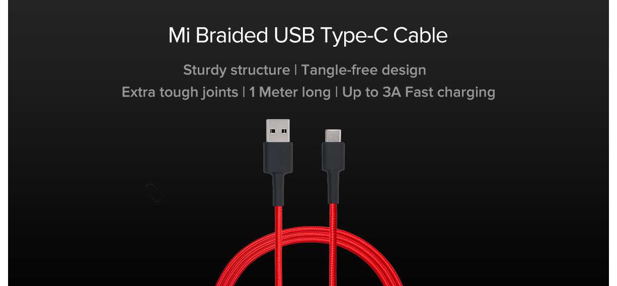 Mi Braided USB Type-C Cable Black