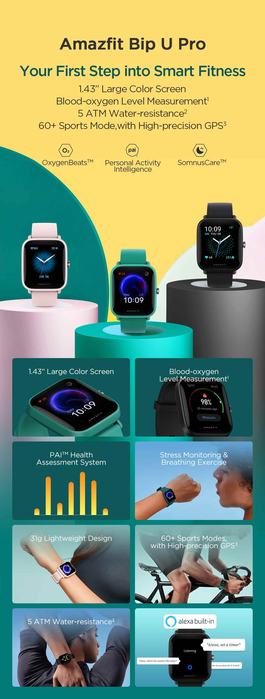 Amazfit Bip U Pro Smartwatch