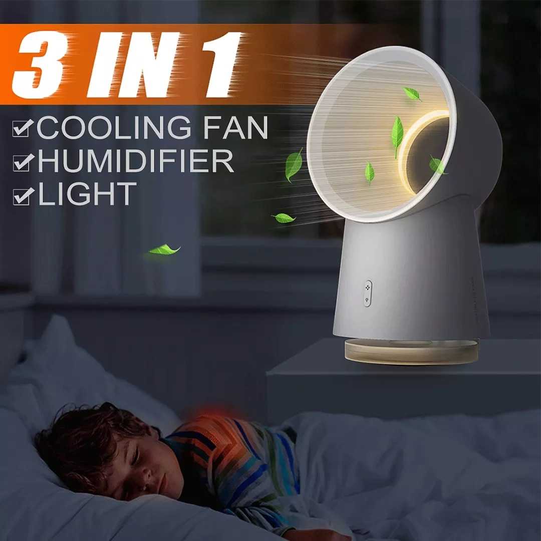 Mijia HL Happy Life 3 in 1 Mini Cooling bladeless fan