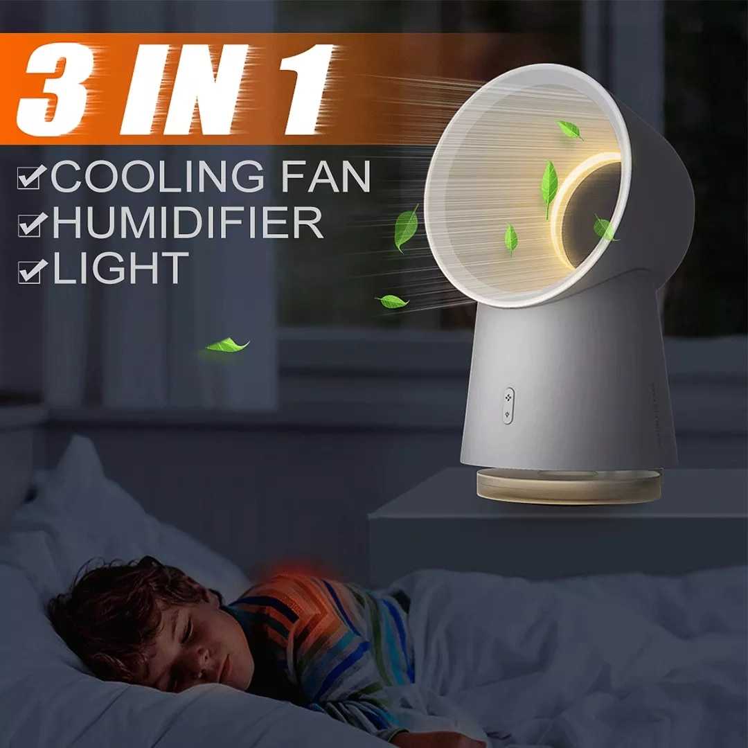 Mijia HL Happy Life 3 in 1 Mini Cooling bladeless fan