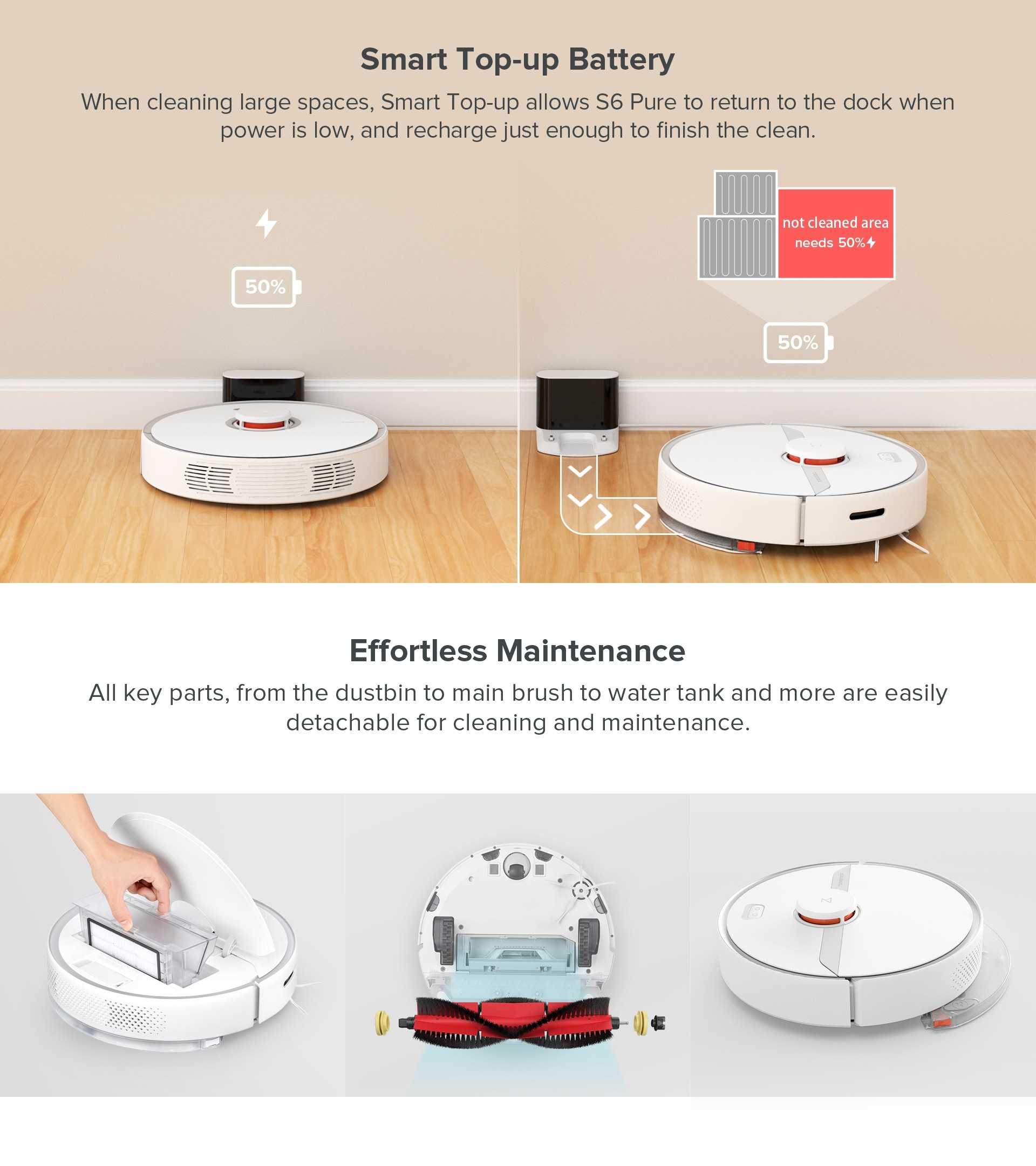 XiaoMi Youpin Roborock S6 Pure Robot Vacuum Cleaner Wholesale