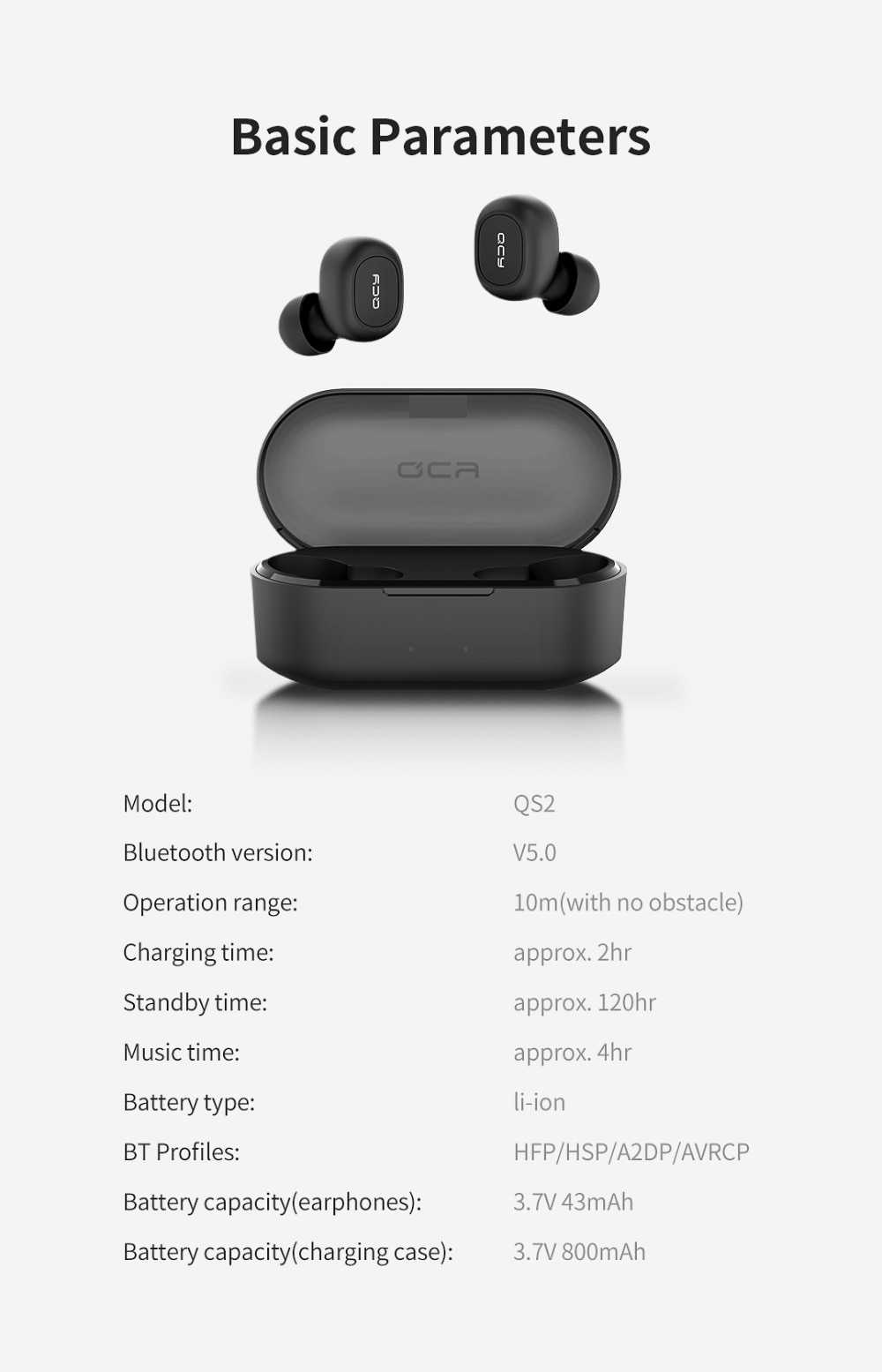 QCY T1 New TWS Bluetooth v5.0 Earphones Wholesale