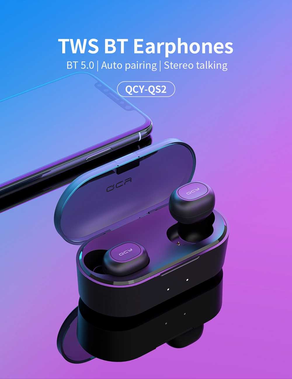 QCY T1 New TWS Bluetooth v5.0 Earphones Wholesale