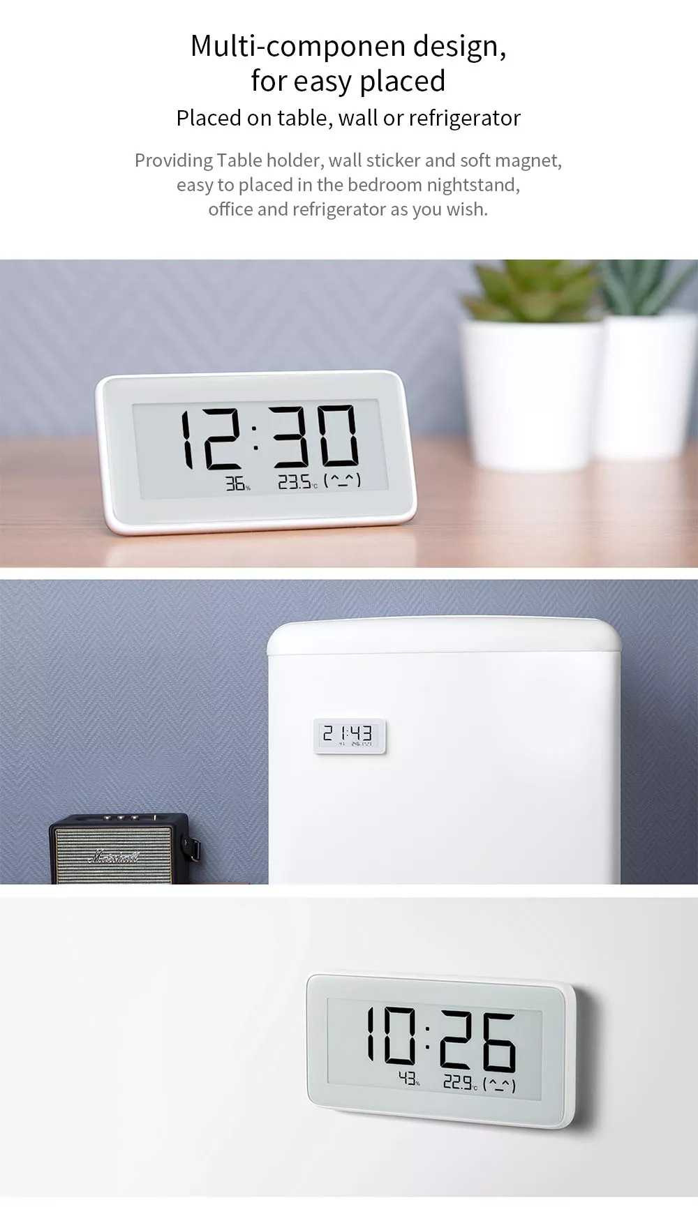 Xiaomi Mijia Wireless Smart Electric E-ink Digital Clock