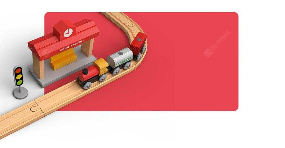 Xiaomi MiTU MTWJ02MT Wooden Track Building Block Toy- Multi Xiaomi MiTU MTWJ02MT Wooden Track Building Block Toy- Multi