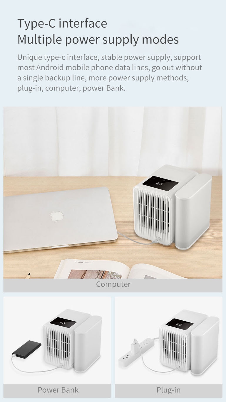 Microhoo Mini Portable Air Conditioner Water Cooling Fan Wholesale